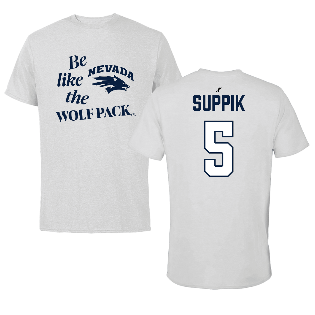 University of Nevada Volleyball Light Gray Be Like Us Performance Tee - #5 Summer Suppik