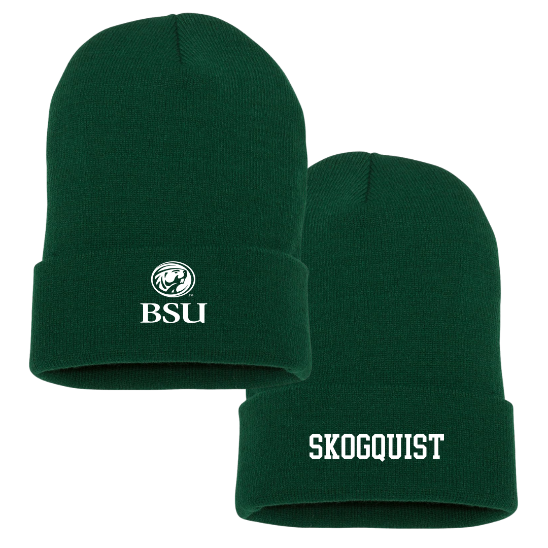 Bemidji State University Softball University Green Beanie - #14 Alexa Skogquist