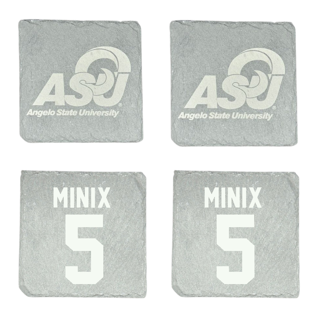 Angelo State University Football Stone Coaster (4 Pack)  - #5 Jayden Minix