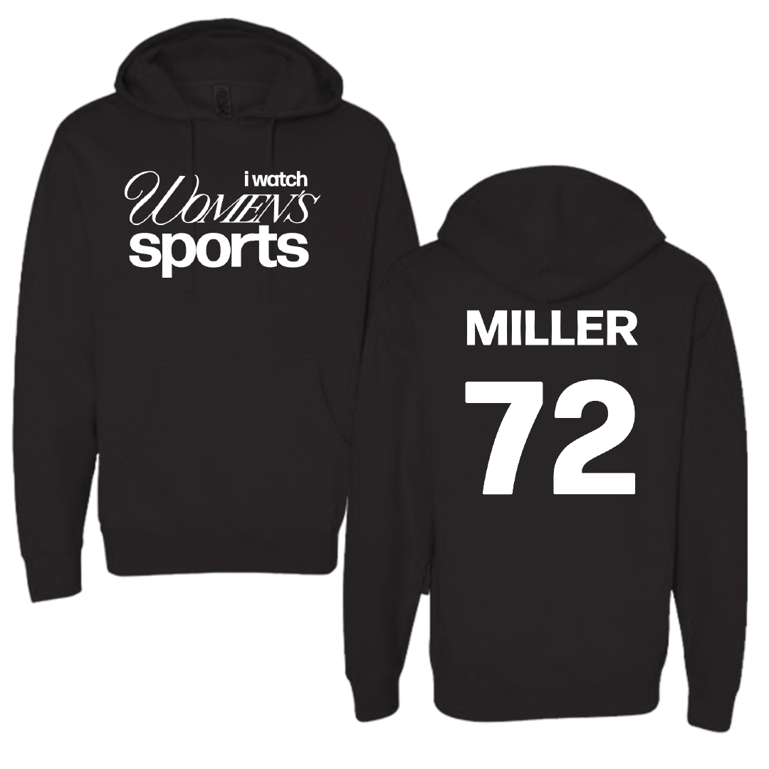 Miami University (Ohio) Softball Black WHM Hoodie - #72 Lindsey Miller