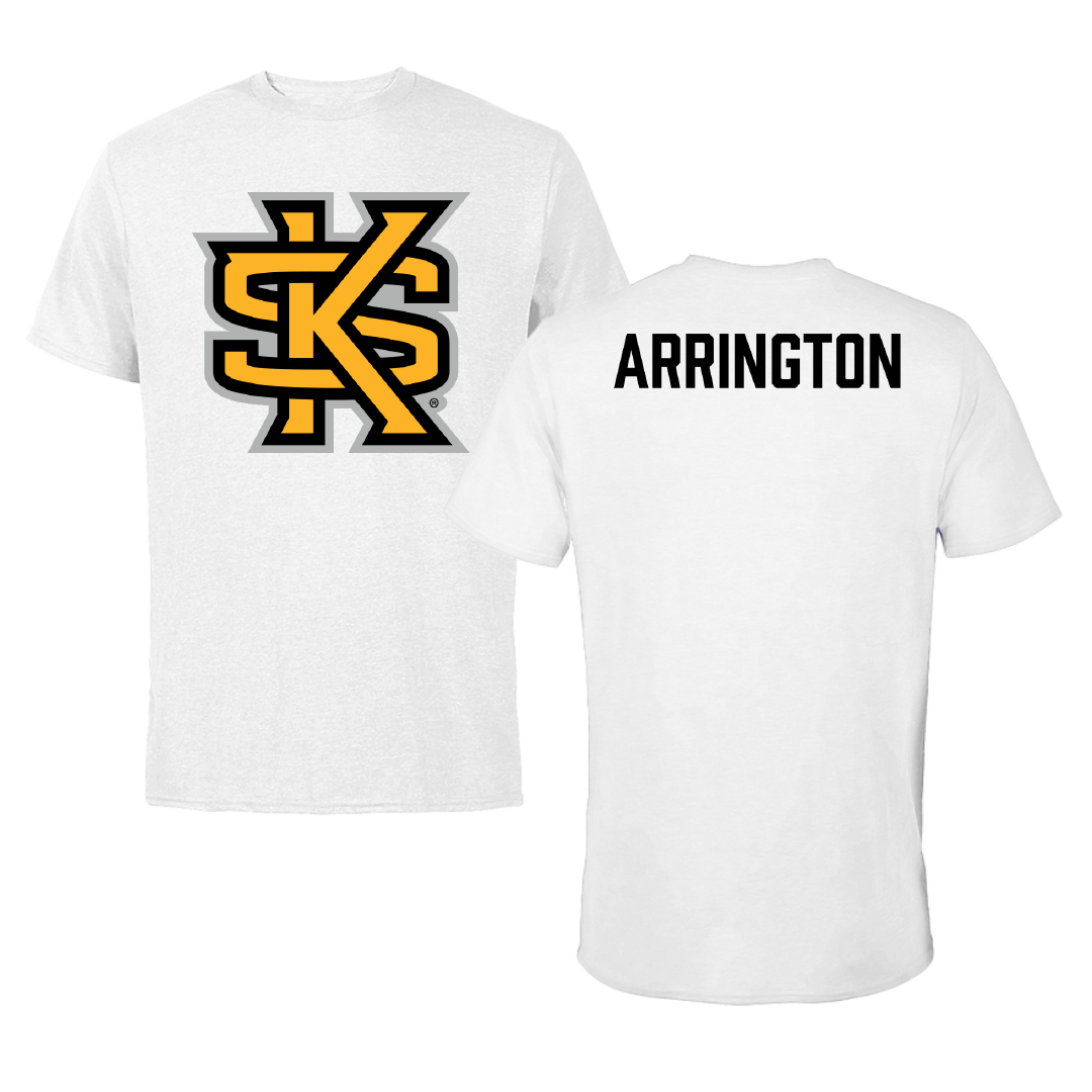 Kennesaw State University TF and XC White Performance Tee - Zoe Arrington