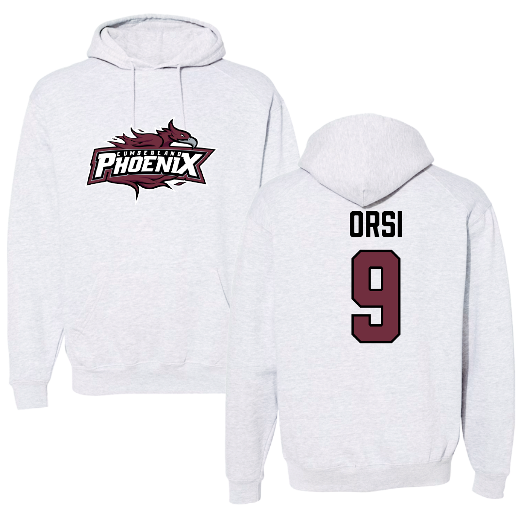 Cumberland University Flag Football (W) Light Gray Hoodie - #9 Gabriella Orsi