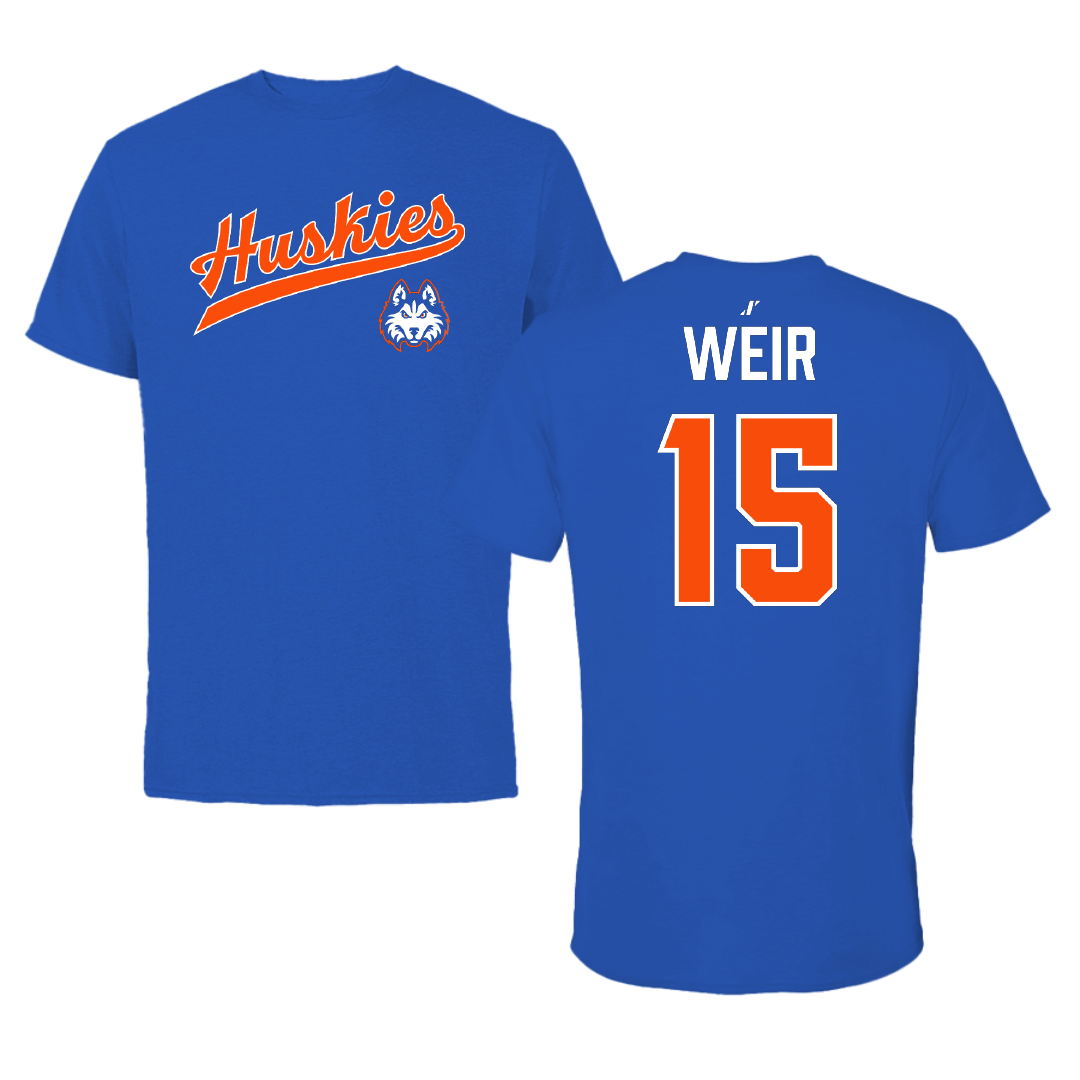 Houston Christian University Football Blue General Tee - #15 Jake Weir