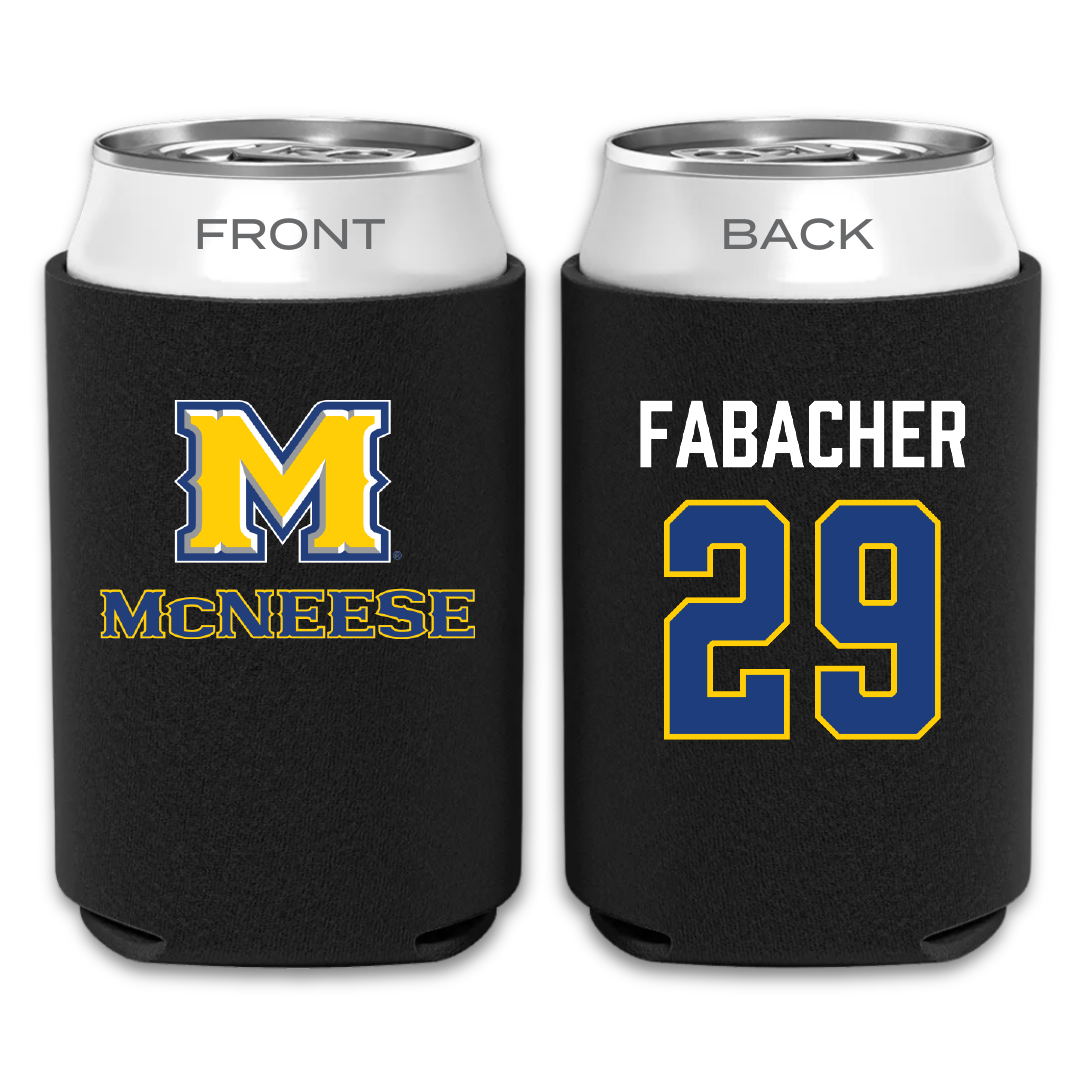 McNeese State University Football Black Can Cooler - #29 Collin Fabacher