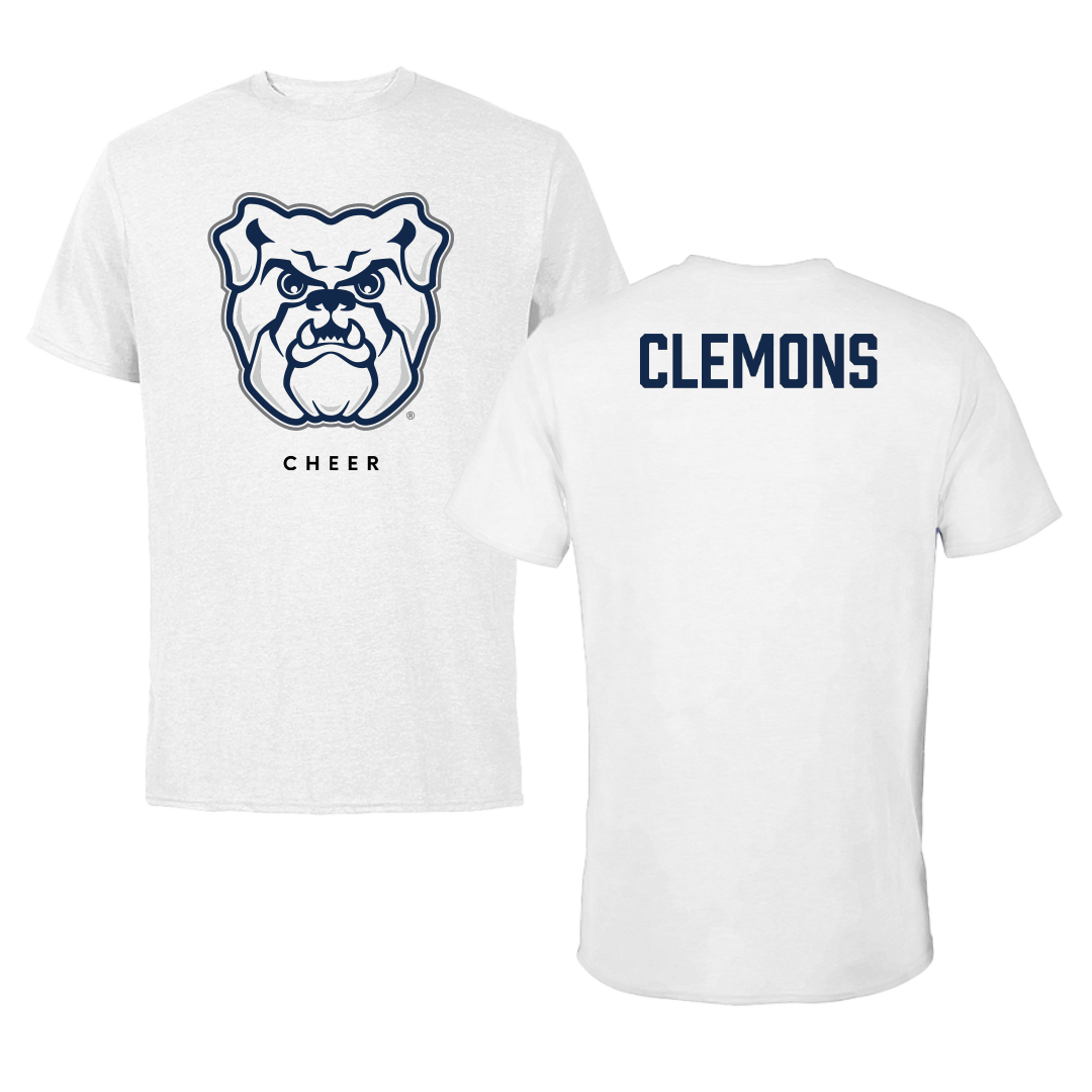 Butler University Cheer White Tee - Ashlyn Clemons