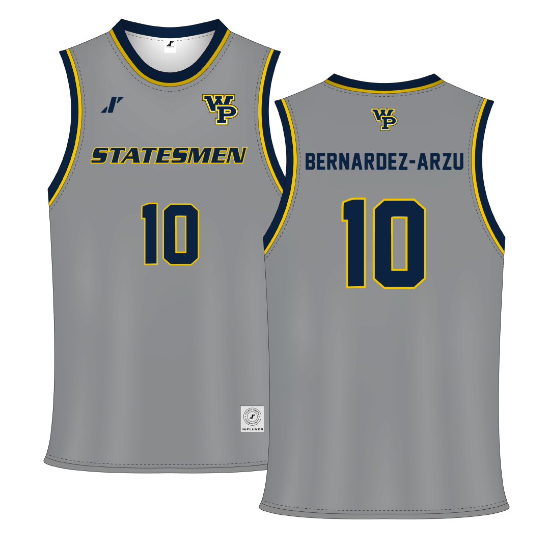 William Penn University Gray Basketball Jersey - #10 Amani Bernardez-Arzu