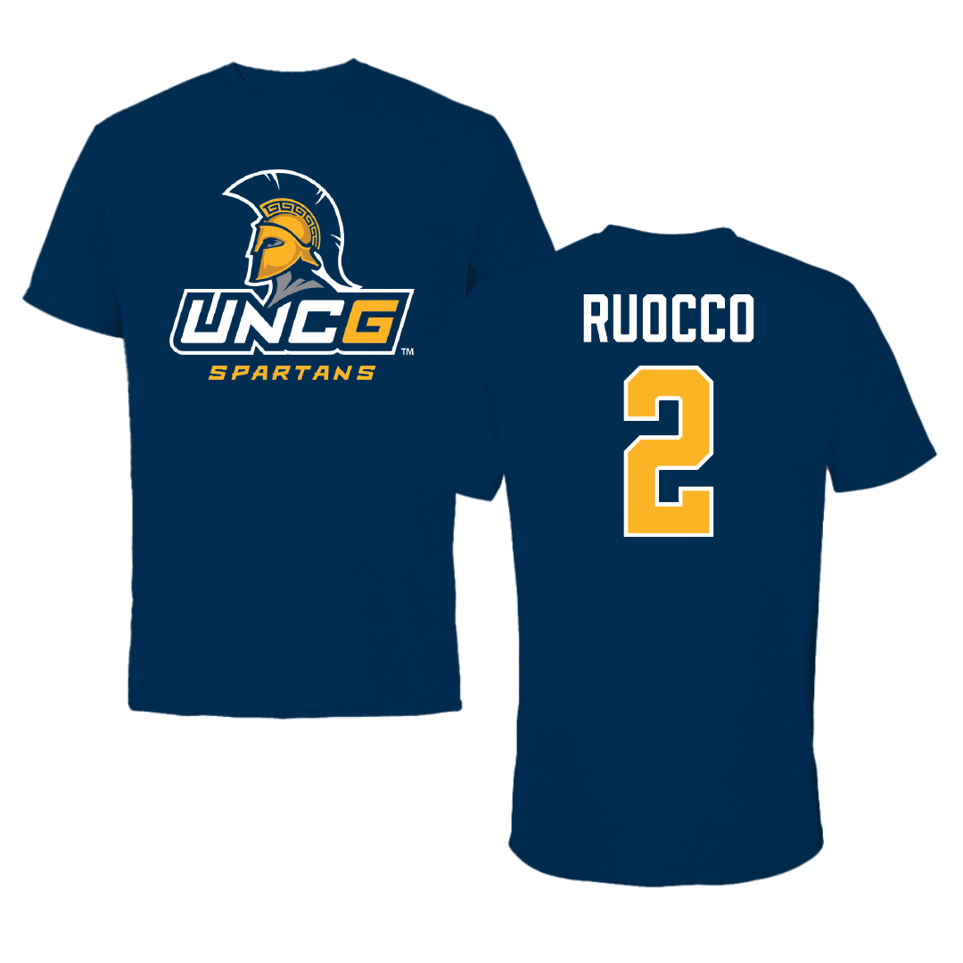 UNC Greensboro Baseball Navy Tee - #2 Anthony Ruocco