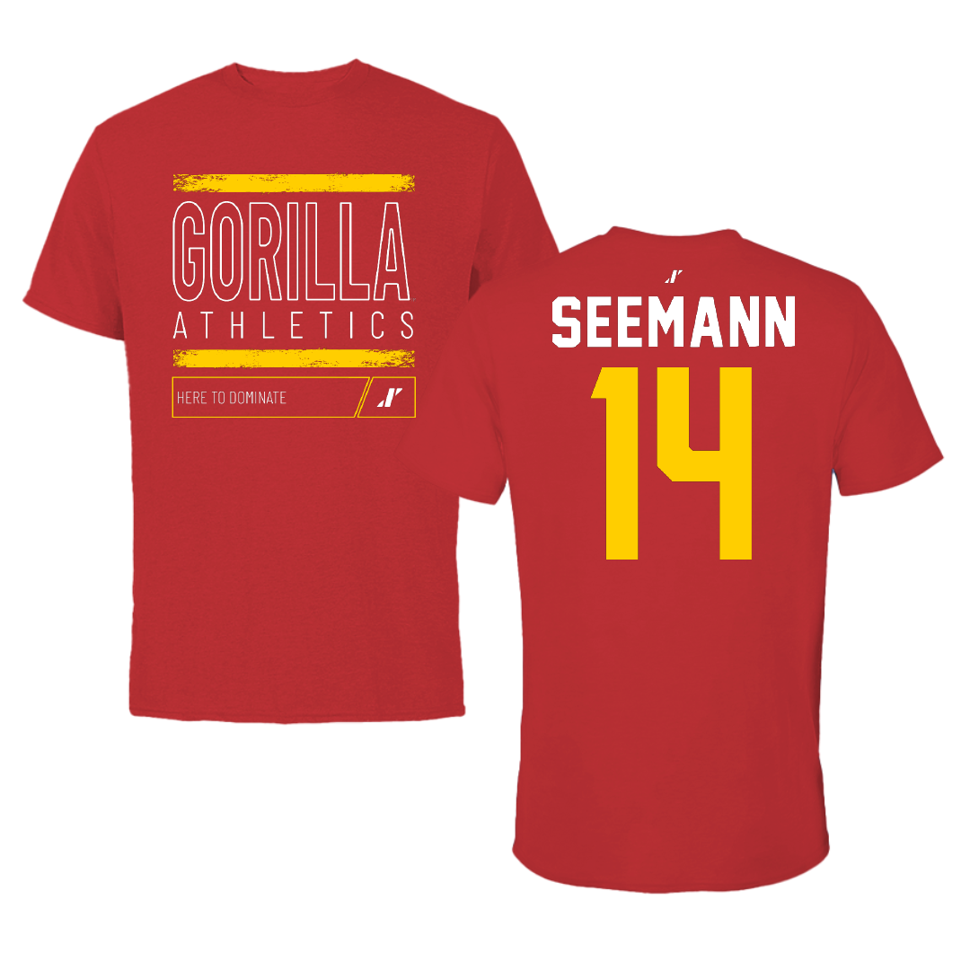 Pittsburg State University Volleyball Red Dominate Performance Tee - #14 Olivia Seemann