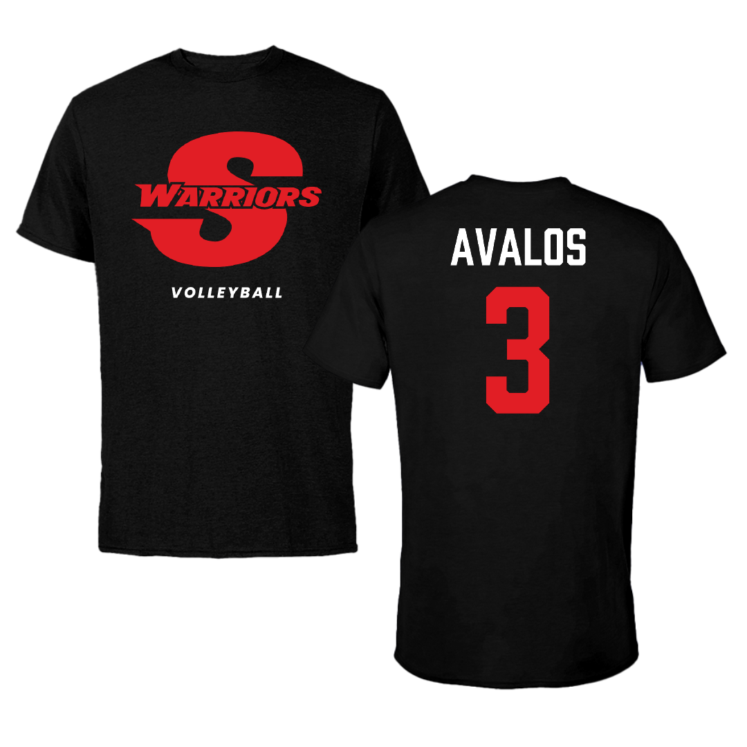 Stanislaus State Volleyball (W) Black Tee - #3 Ireland Avalos
