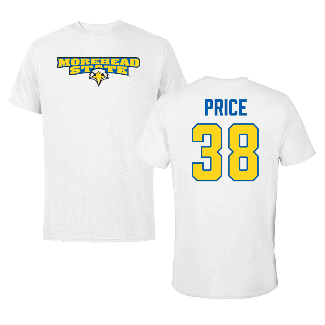 Morehead State University Football White Performance Tee - #38 Jordan Price