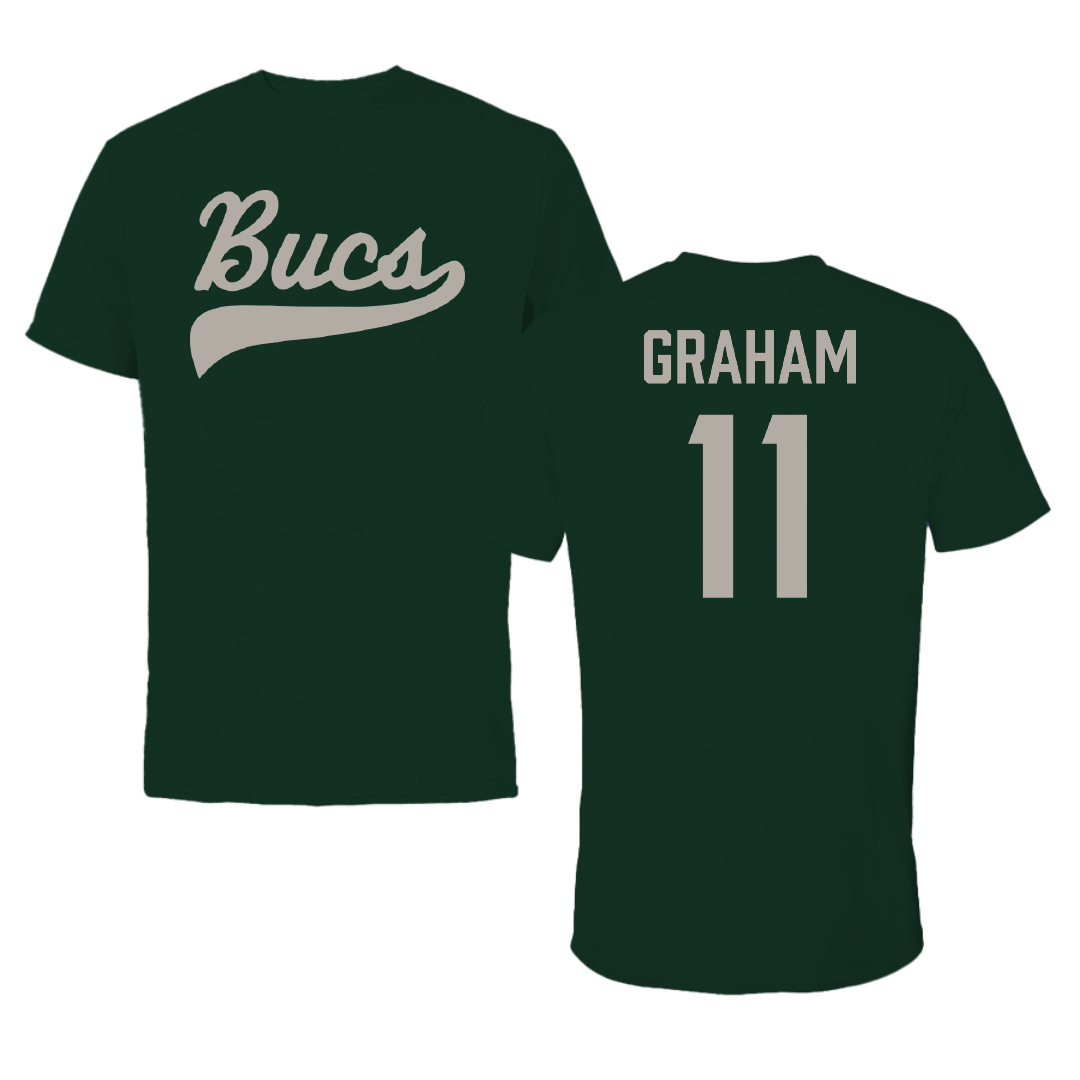 Shelton State Community College Baseball Forest Green Performance Tee - #11 Mac Graham