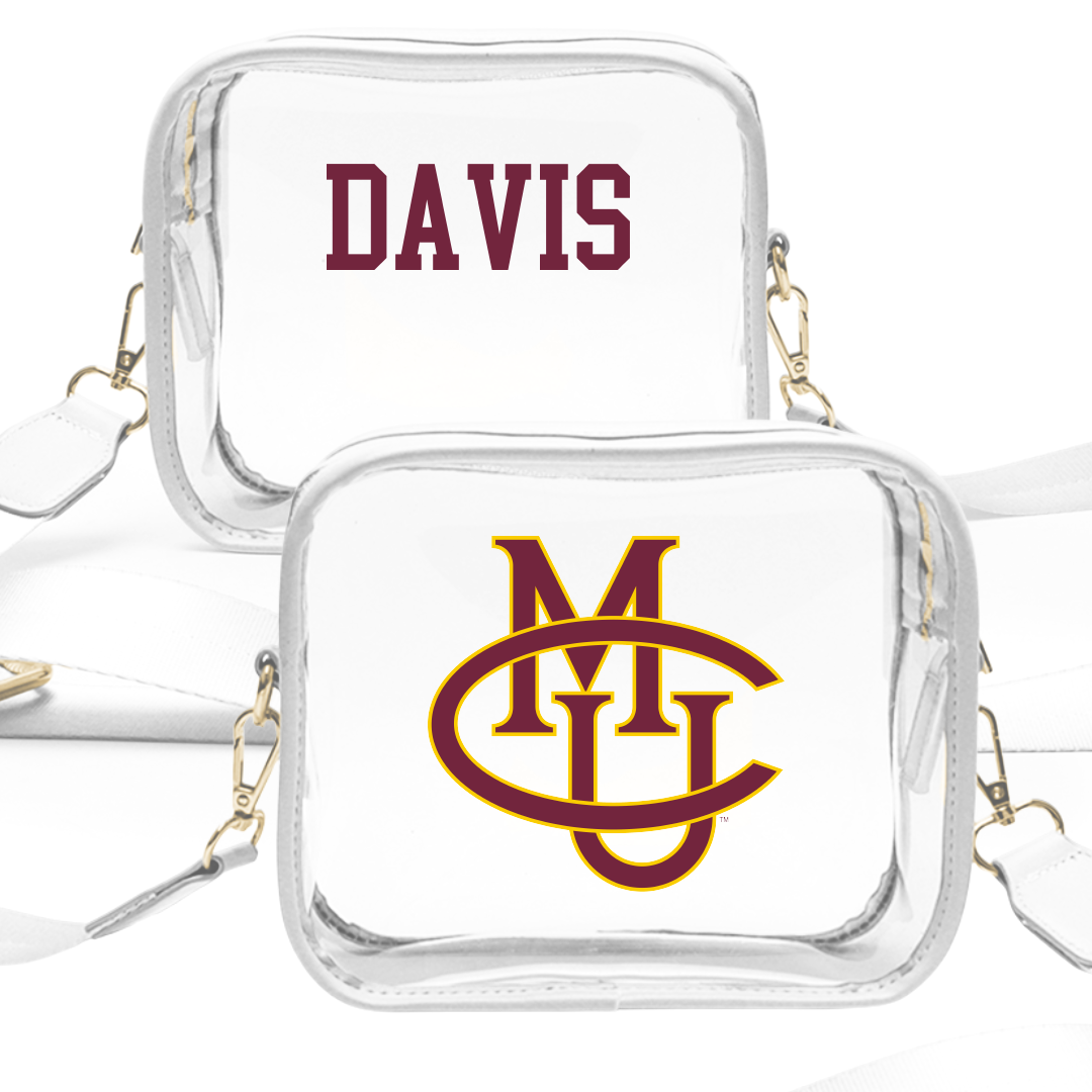 Colorado Mesa University TF and XC White Clear Stadium Bag - Dillon Davis