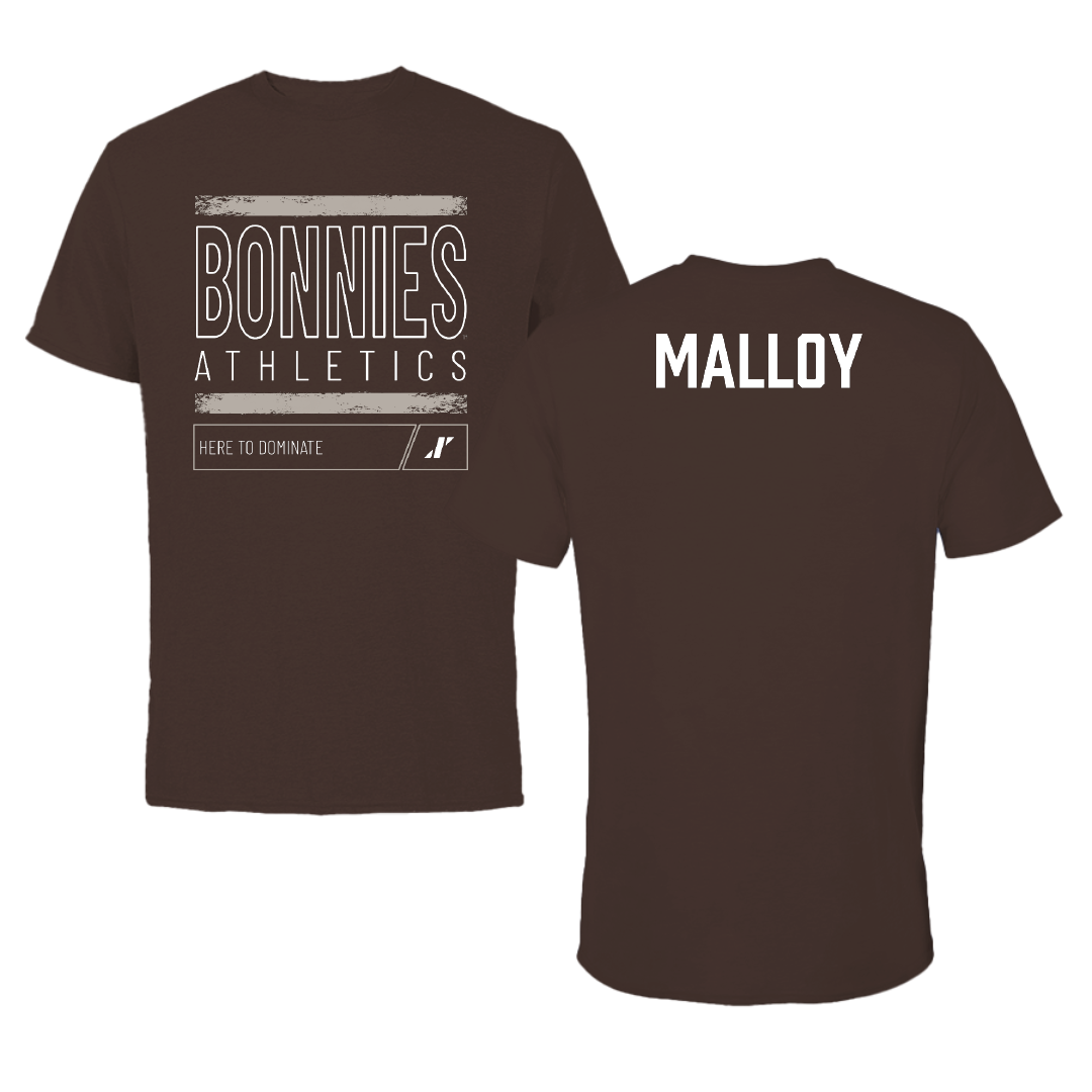 St. Bonaventure University TF and XC Brown Dominate Tee - Casey Malloy