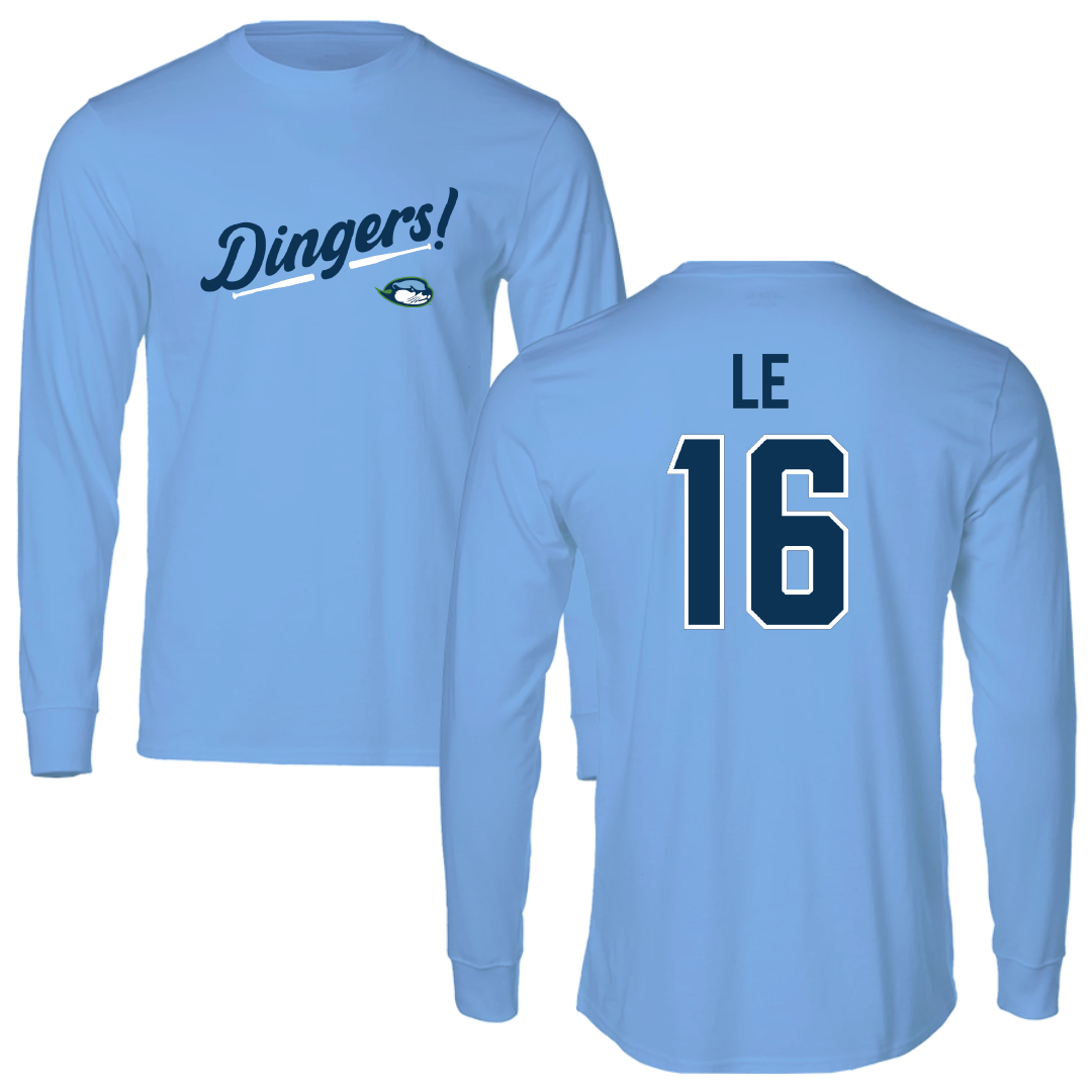 Cal State Monterey Bay Softball Carolina Blue Dingers Performance Long Sleeve - #16 Kaitlyn Le
