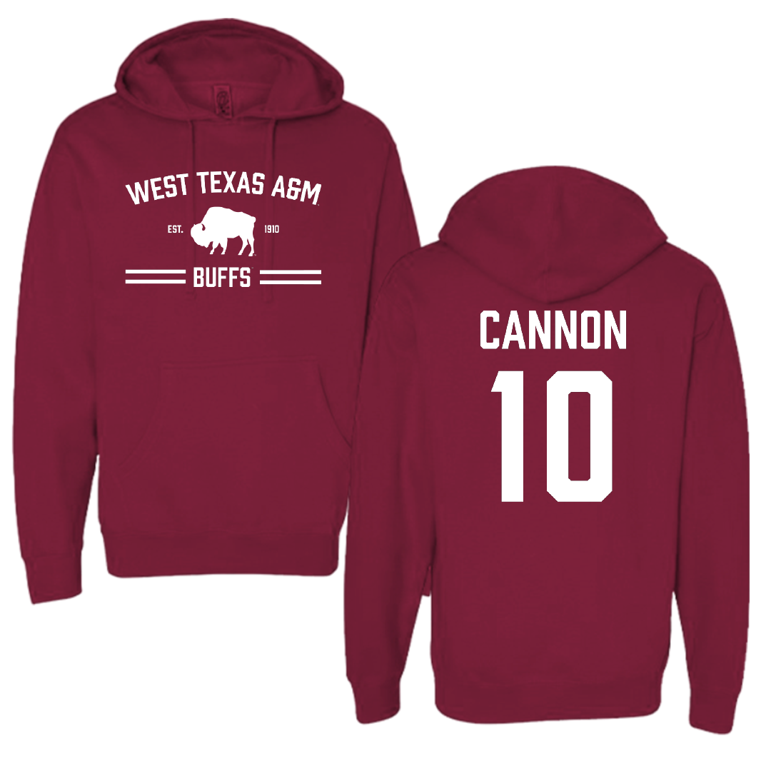 West Texas A&M University Softball Maroon General Hoodie - #10 Avery Cannon