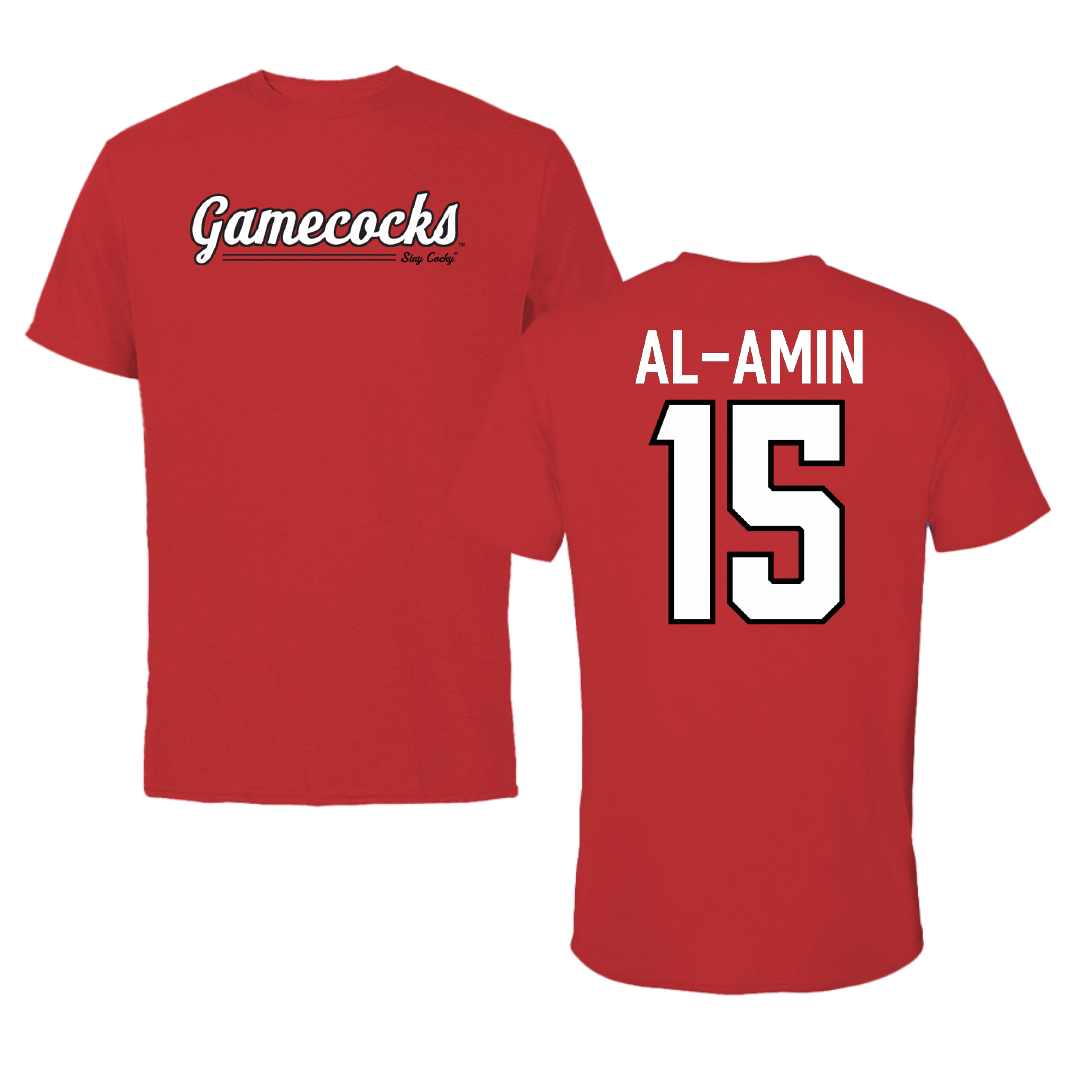 Jacksonville State University Football Red General Performance Tee - #15 Jibreel Al-Amin