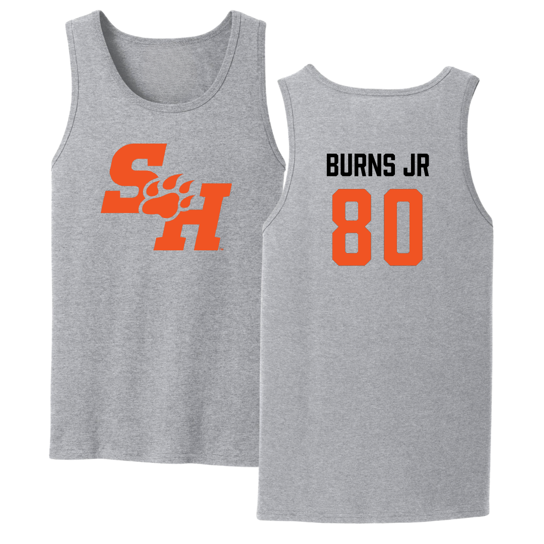 Sam Houston State University Football Sport Gray Tank Top - #80 Tim Burns Jr