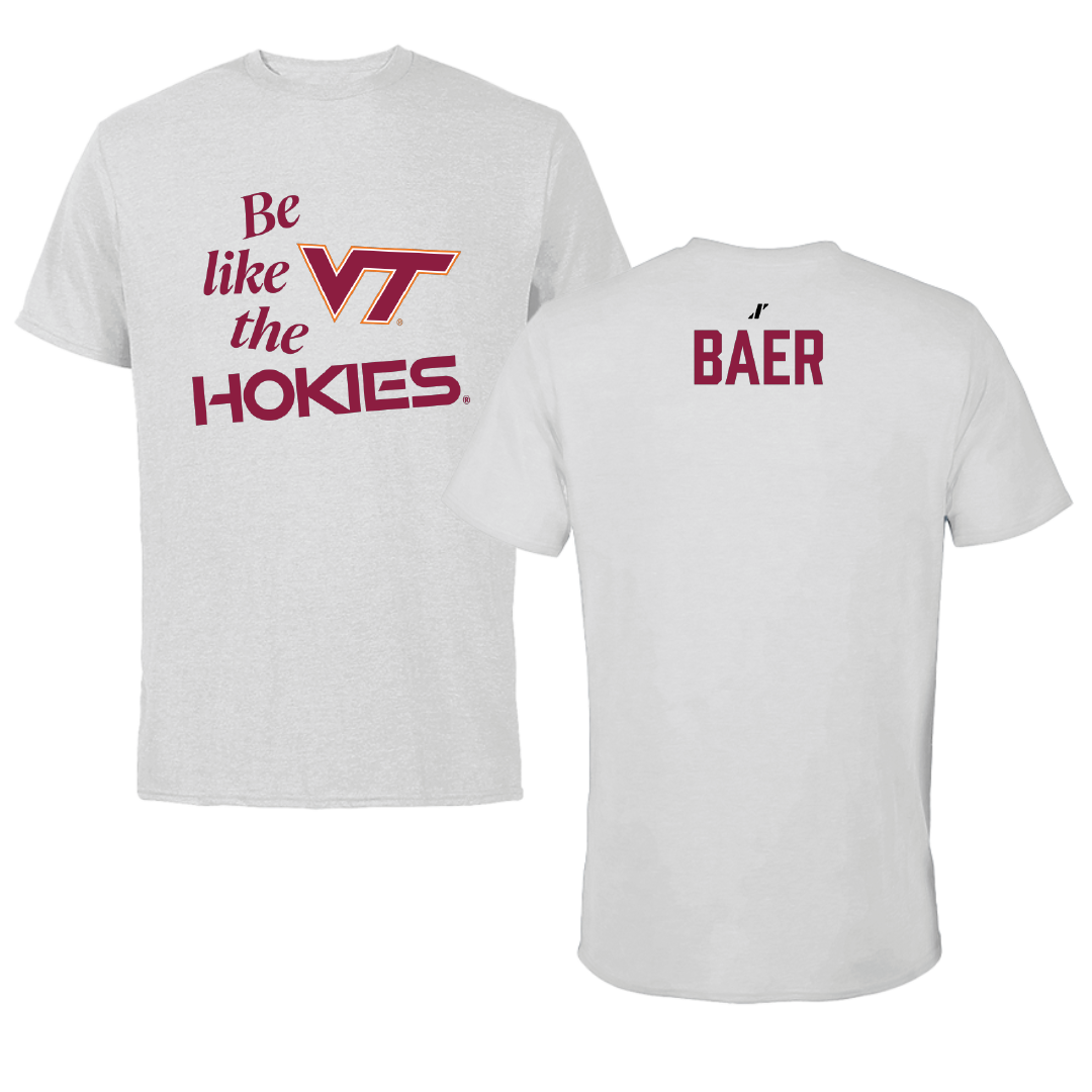 Virginia Tech Cheer Light Gray Be Like Us Tee - Addi Baer
