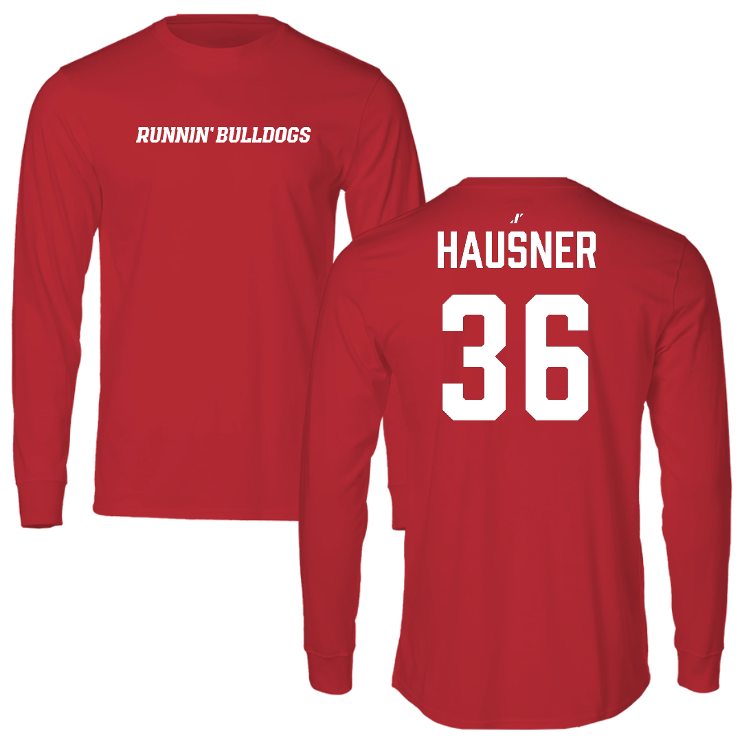 Gardner-Webb University Baseball Red Performance Long Sleeve - #36 Anthony Hausner