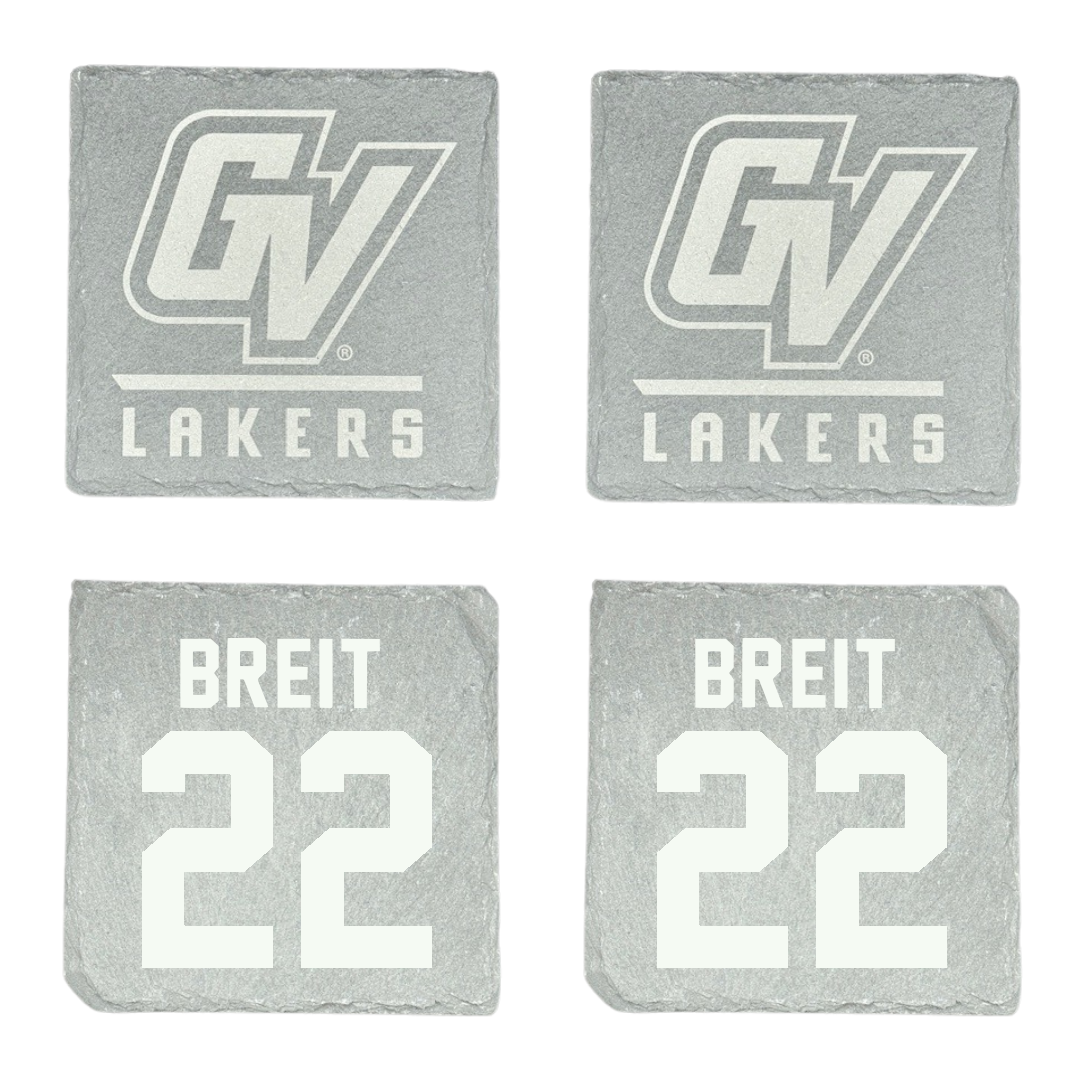 Grand Valley State University Ice Hockey Stone Coaster (4 Pack)  - #22 Mason Breit