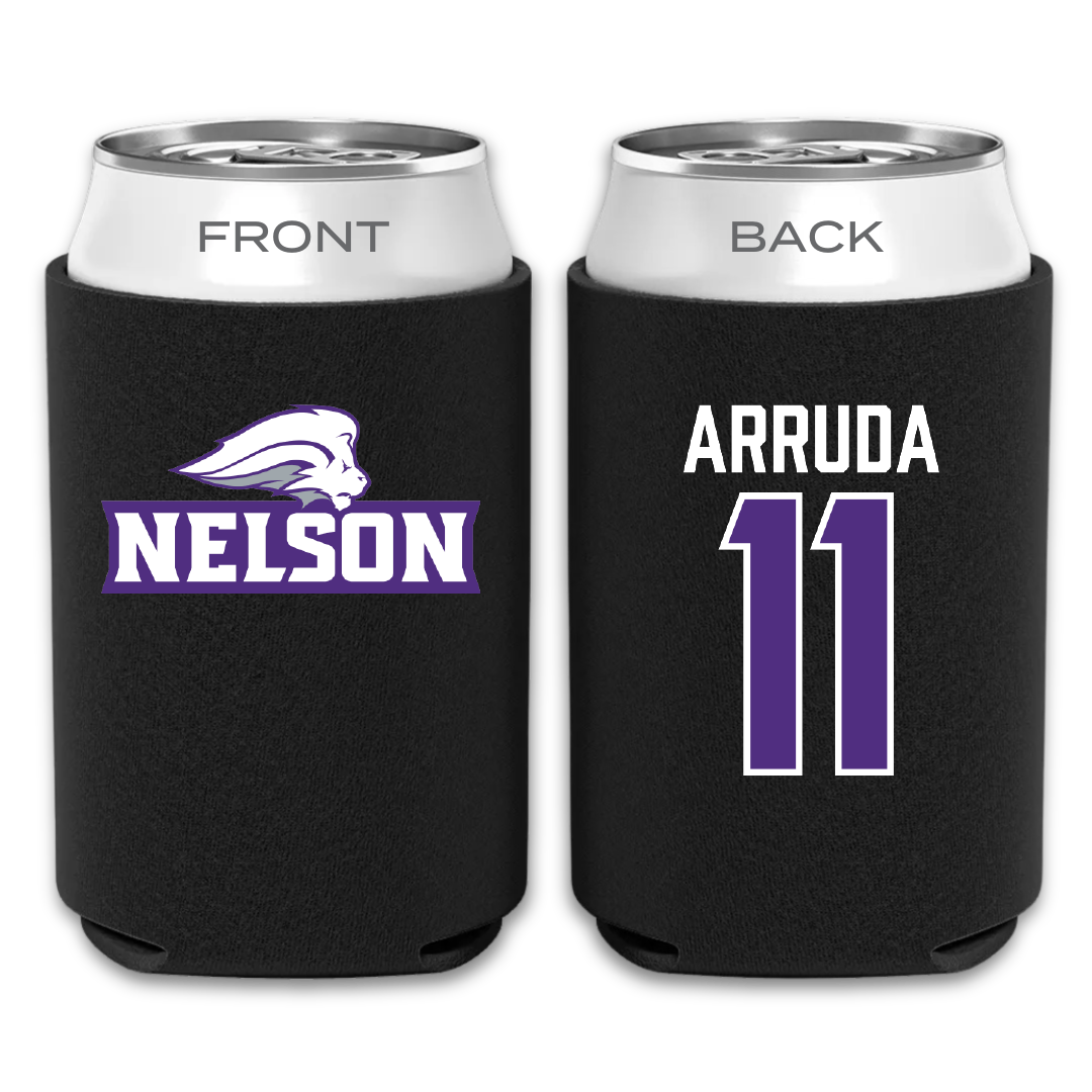 Nelson University Soccer Black Can Cooler - #11 Ryan Arruda