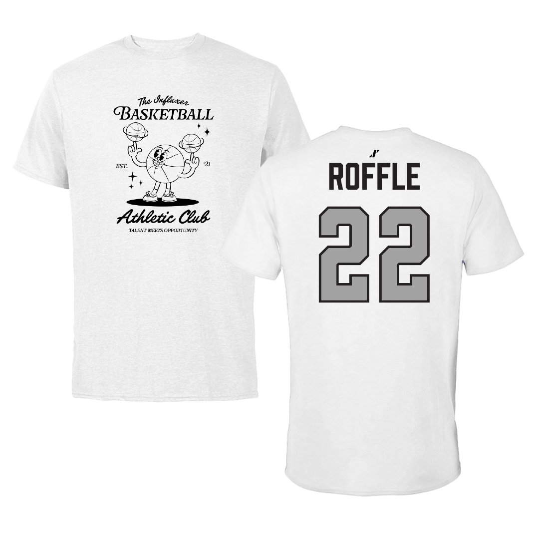 Basketball (W) White Influxer Athletic Club Tee - #22 Laci Roffle
