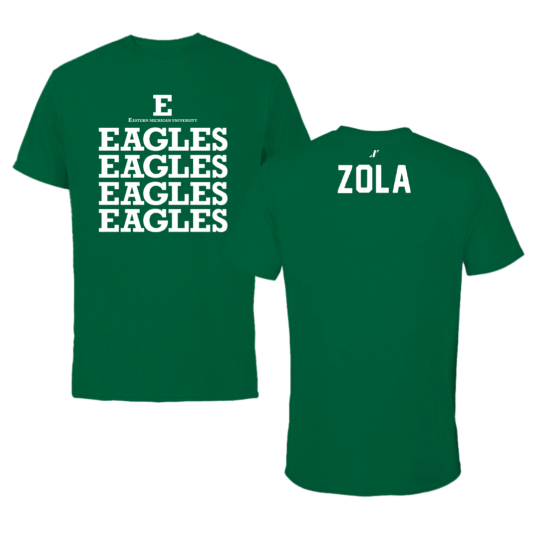 Eastern Michigan University Rowing Green General Performance Tee - Abigail Zola