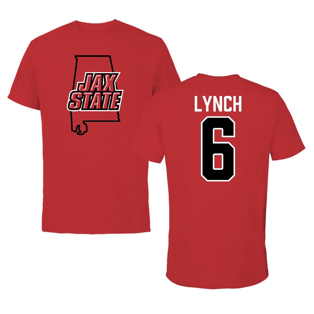 Jacksonville State University Beach Volleyball Red State Performance Tee - #6 Carley Lynch