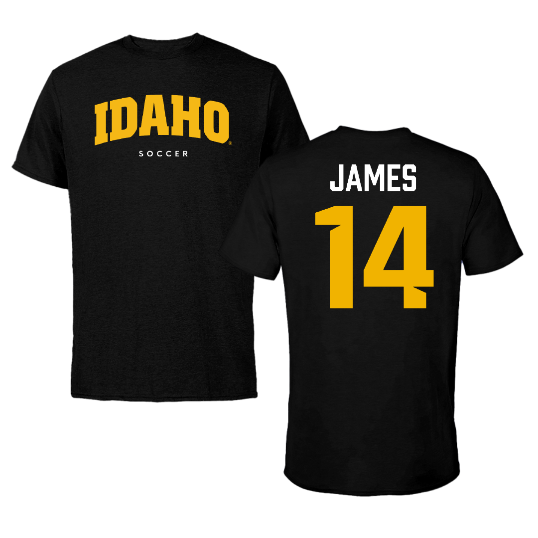 University of Idaho Soccer Black Idaho Performance Tee - #14 Emma James
