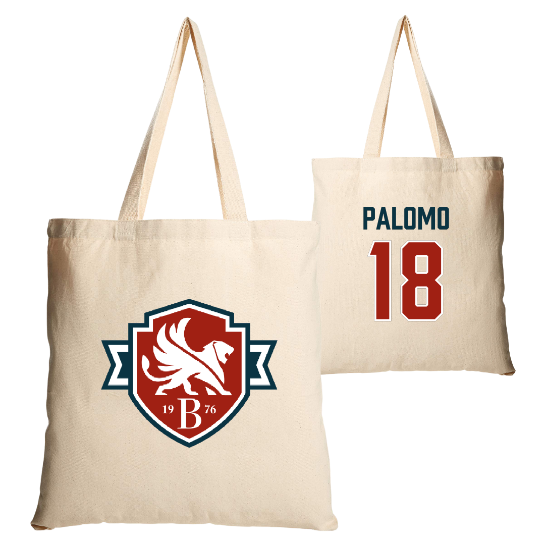 Bethesda University Baseball Tan Canvas Tote Bag - #18 Cameron Palomo