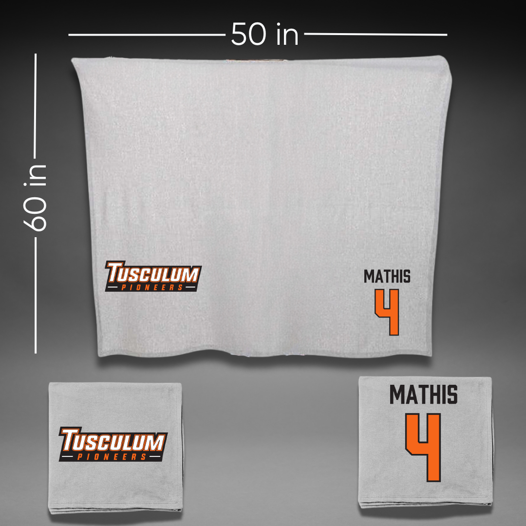 Tusculum University Volleyball (M) Gray Blanket - #4 Reef Mathis
