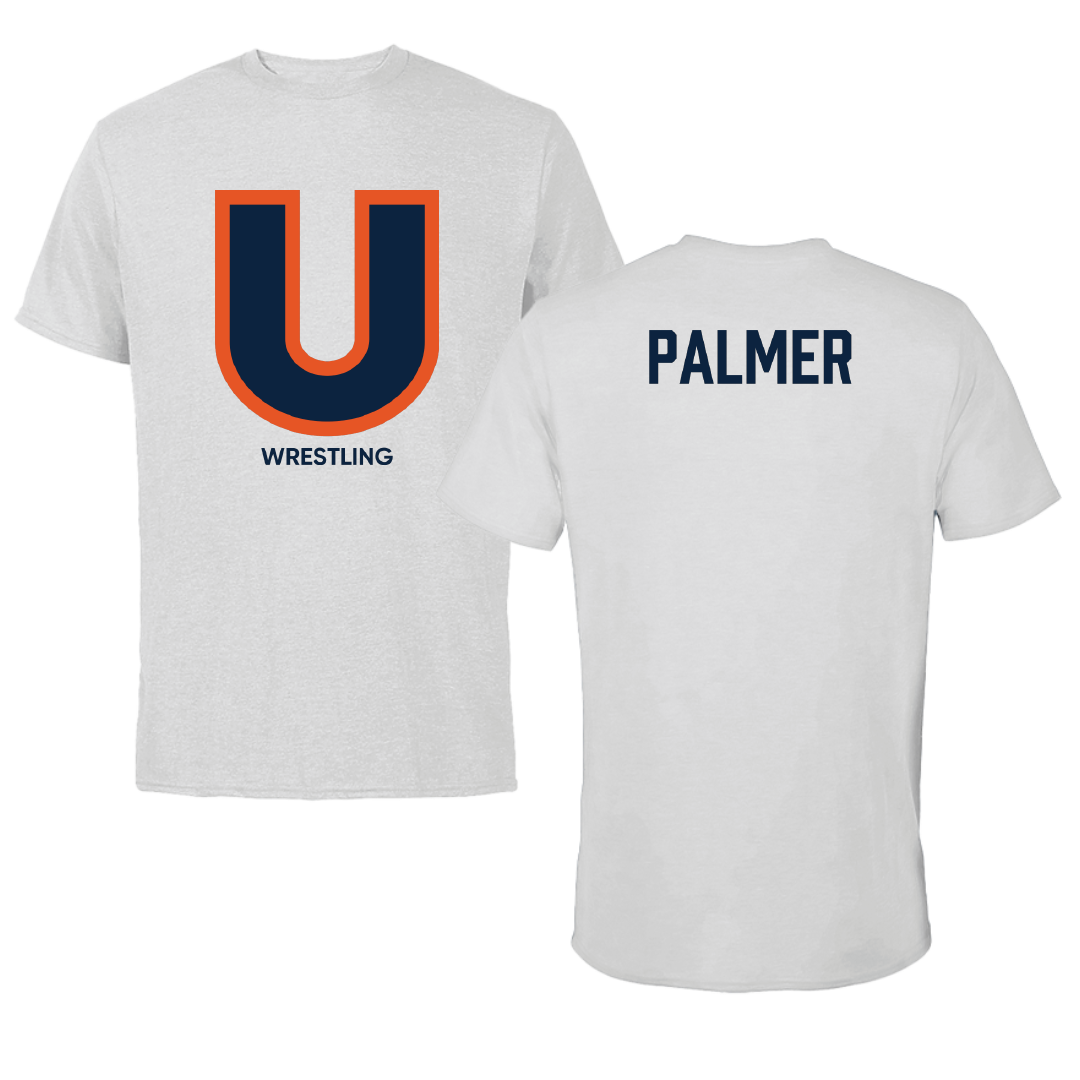 Utica University Wrestling (W) Light Gray Performance Tee - Lauren Palmer