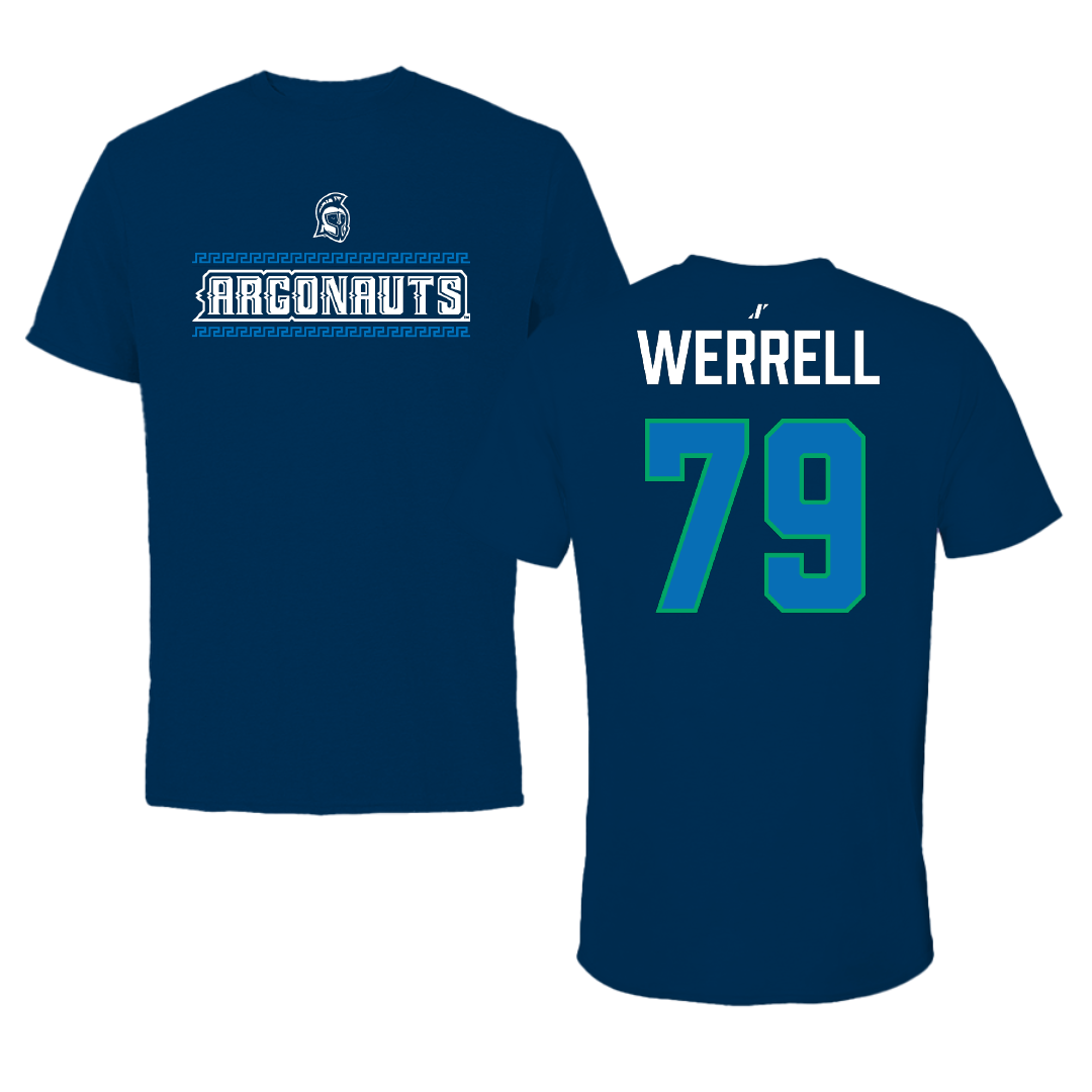University of West Florida Football Navy General Performance Tee - #79 Xavier Werrell