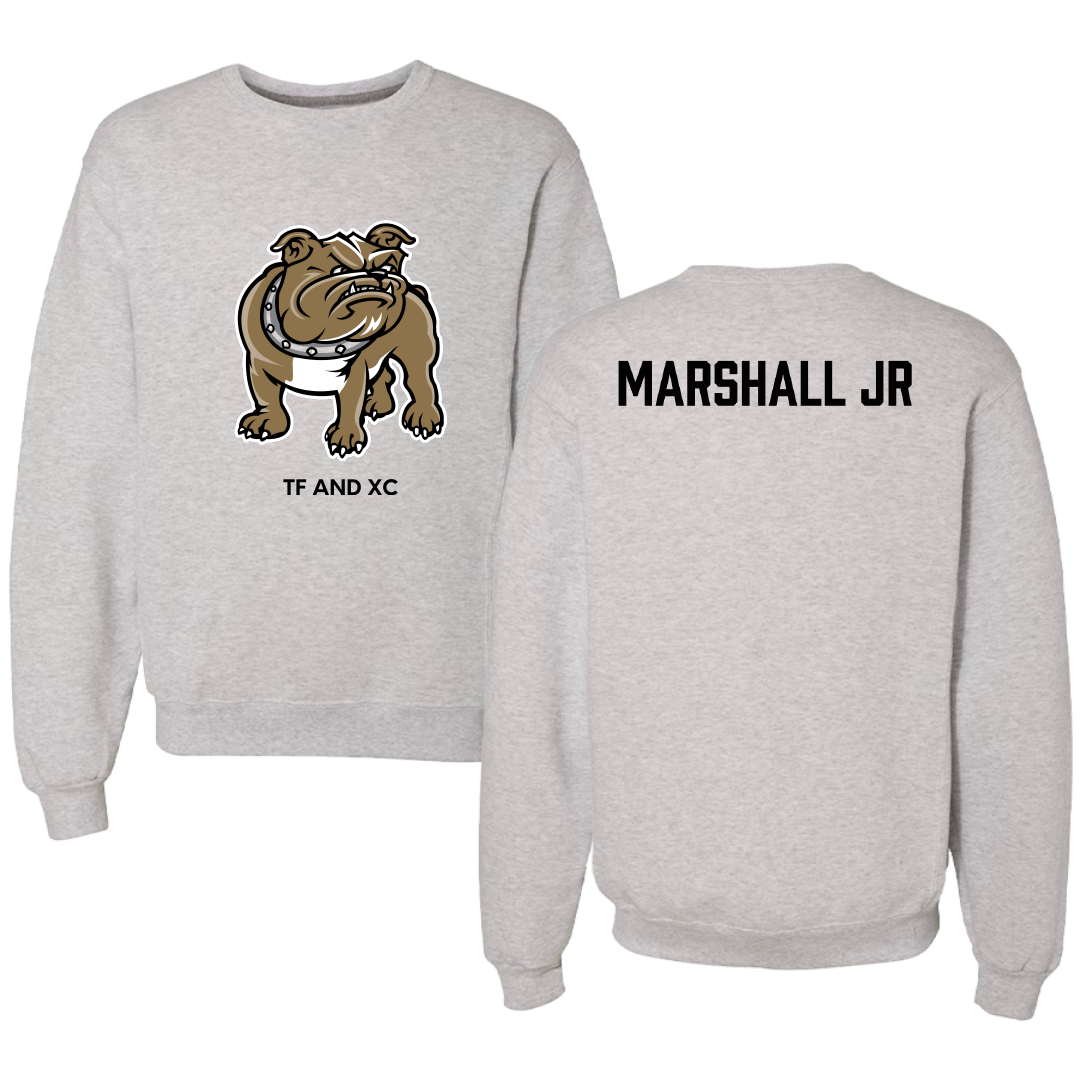 Bryant University TF and XC Light Gray Crewneck - Mike Marshall Jr