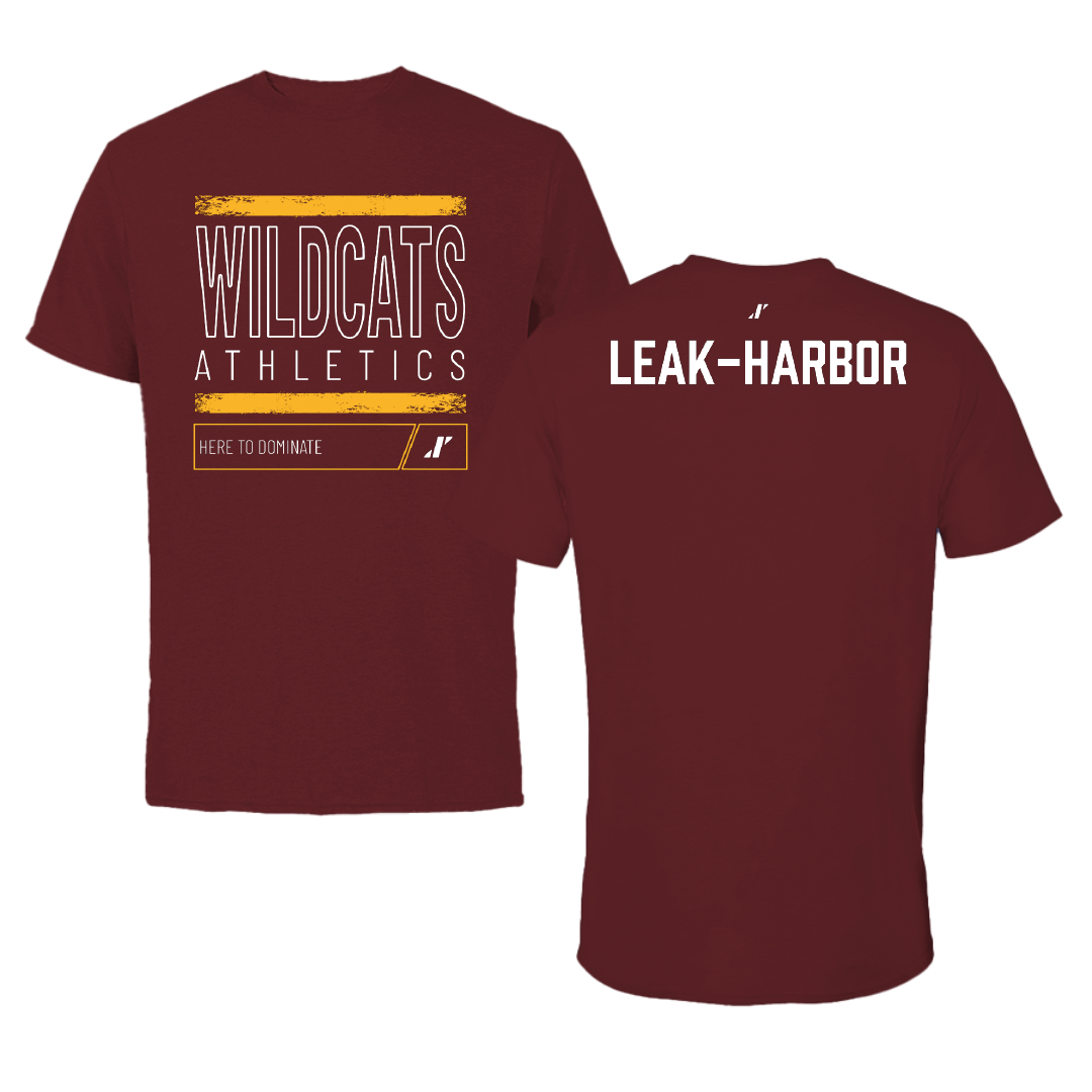 Bethune-Cookman University TF and XC Maroon Dominate Tee - Har’Mani Leak-Harbor
