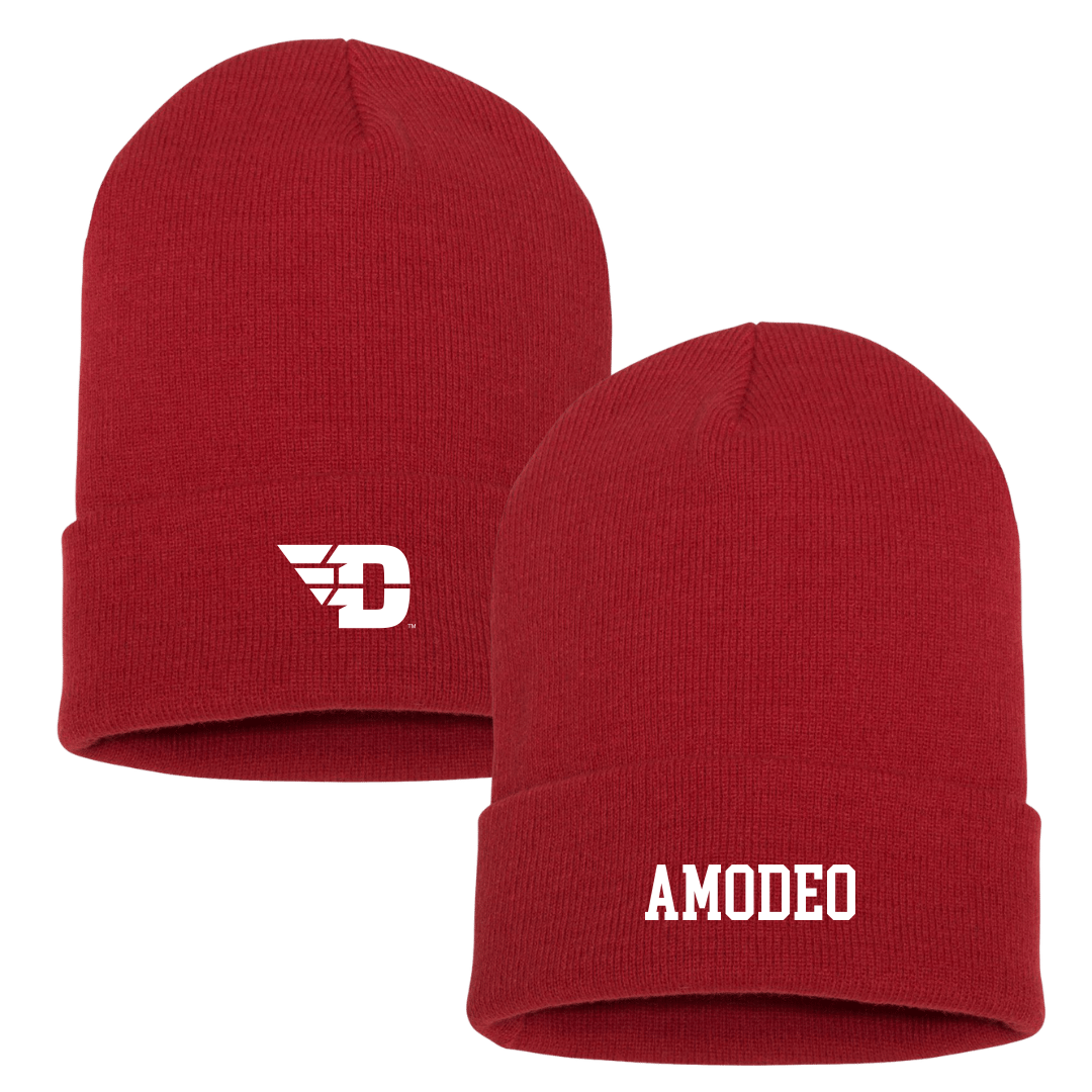 University of Dayton Baseball Red Beanie - #15 Nicolas Amodeo