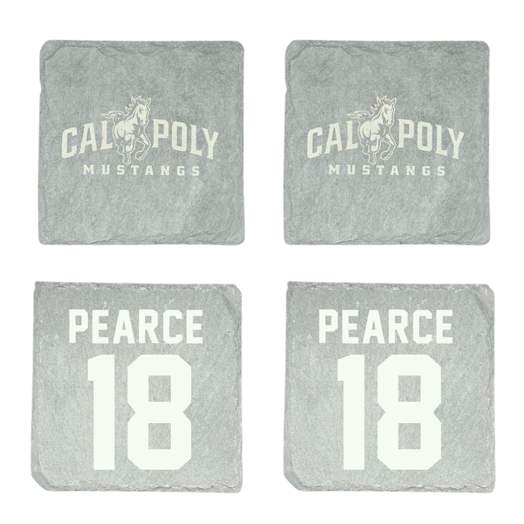 Cal Poly Soccer (M) Stone Coaster (4 Pack)  - #18 Colin Pearce