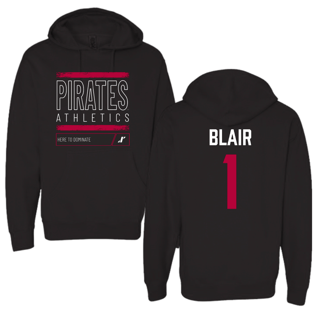 Whitworth University Baseball Black Dominate Hoodie - #1 Rylen Blair