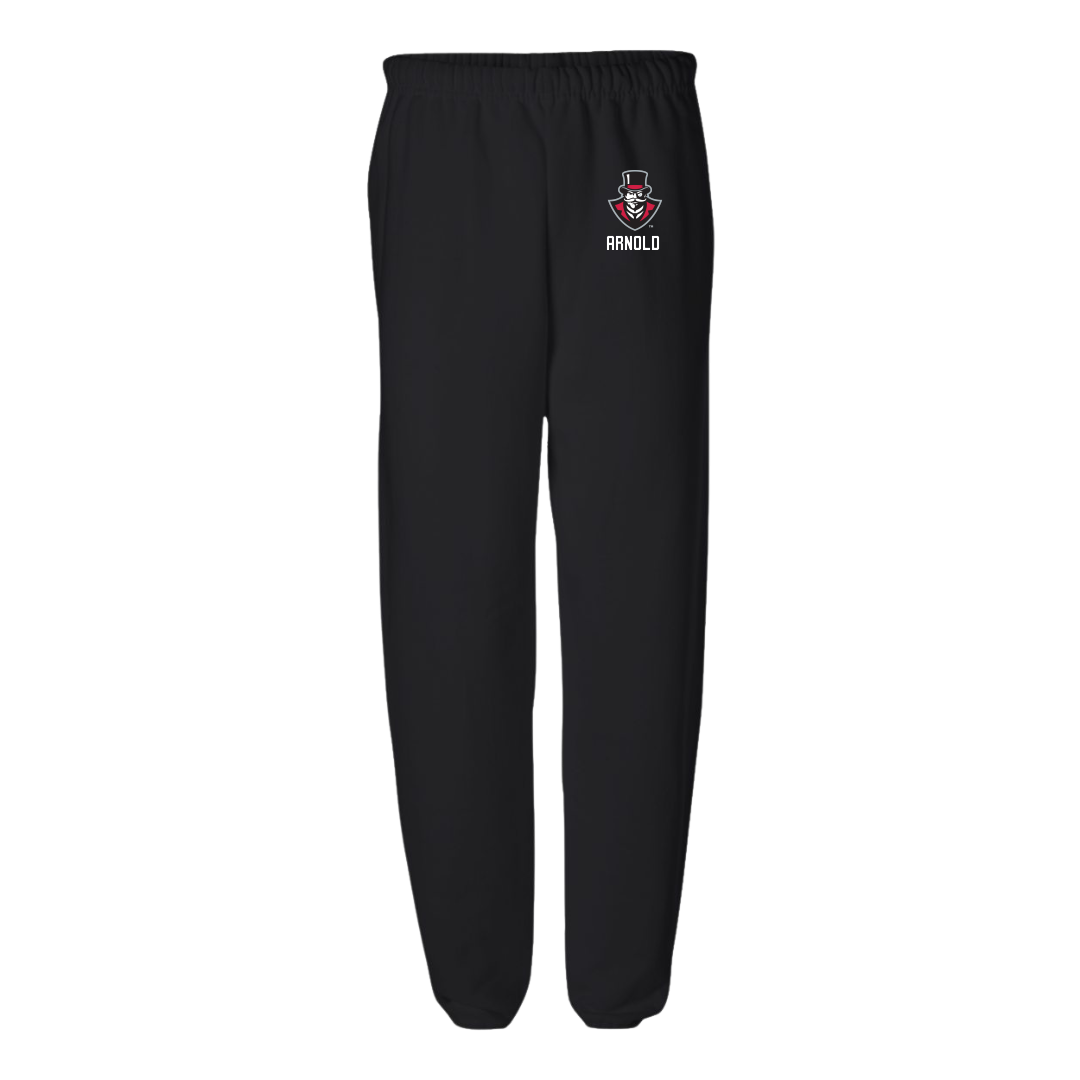Austin Peay State University Soccer (W) Black Sweatpants - #8 Lindsey Arnold