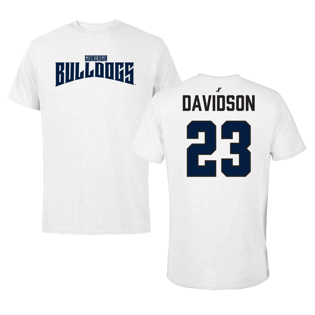 Gonzaga University Soccer White Classic Tee - #23 Piper Davidson