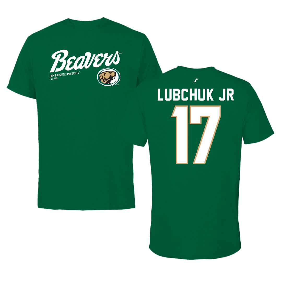 Bemidji State University Baseball Green General Tee - #17 Lawrence Lubchuk Jr