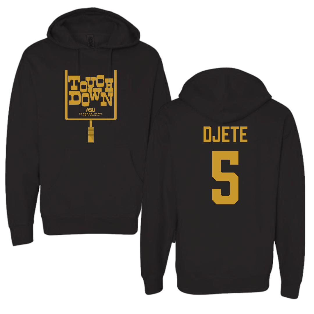 Alabama State University Football Black Touchdown Hoodie - #5 Dylan Djete