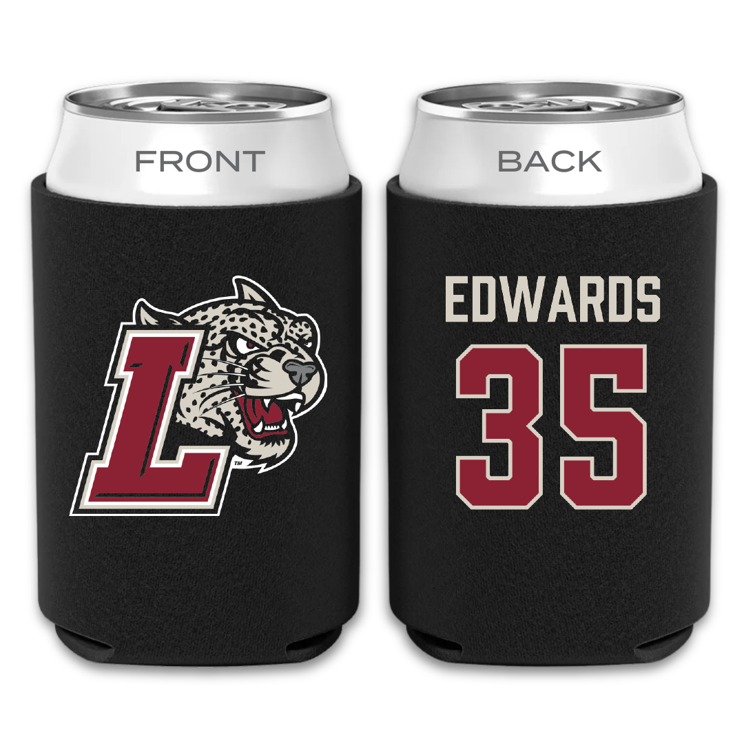 Lafayette College Football Black Can Cooler - #35 Jalen Edwards