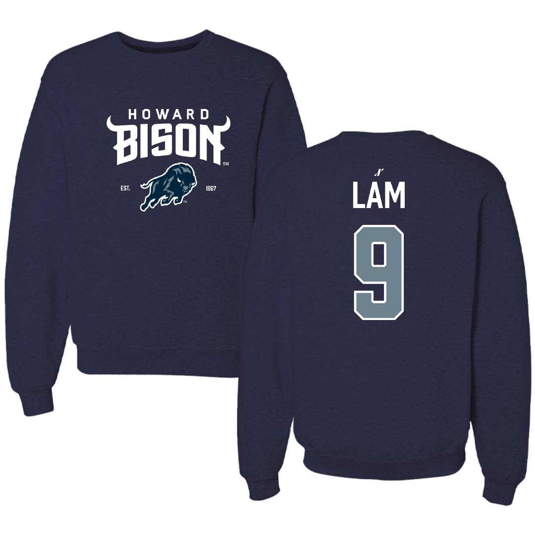 Howard University Soccer (W) Navy General Crewneck - #9 Cheyenne Lam