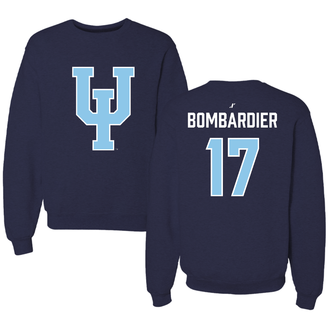 Upper Iowa University Baseball Navy Crewneck - #17 Gabe Bombardier