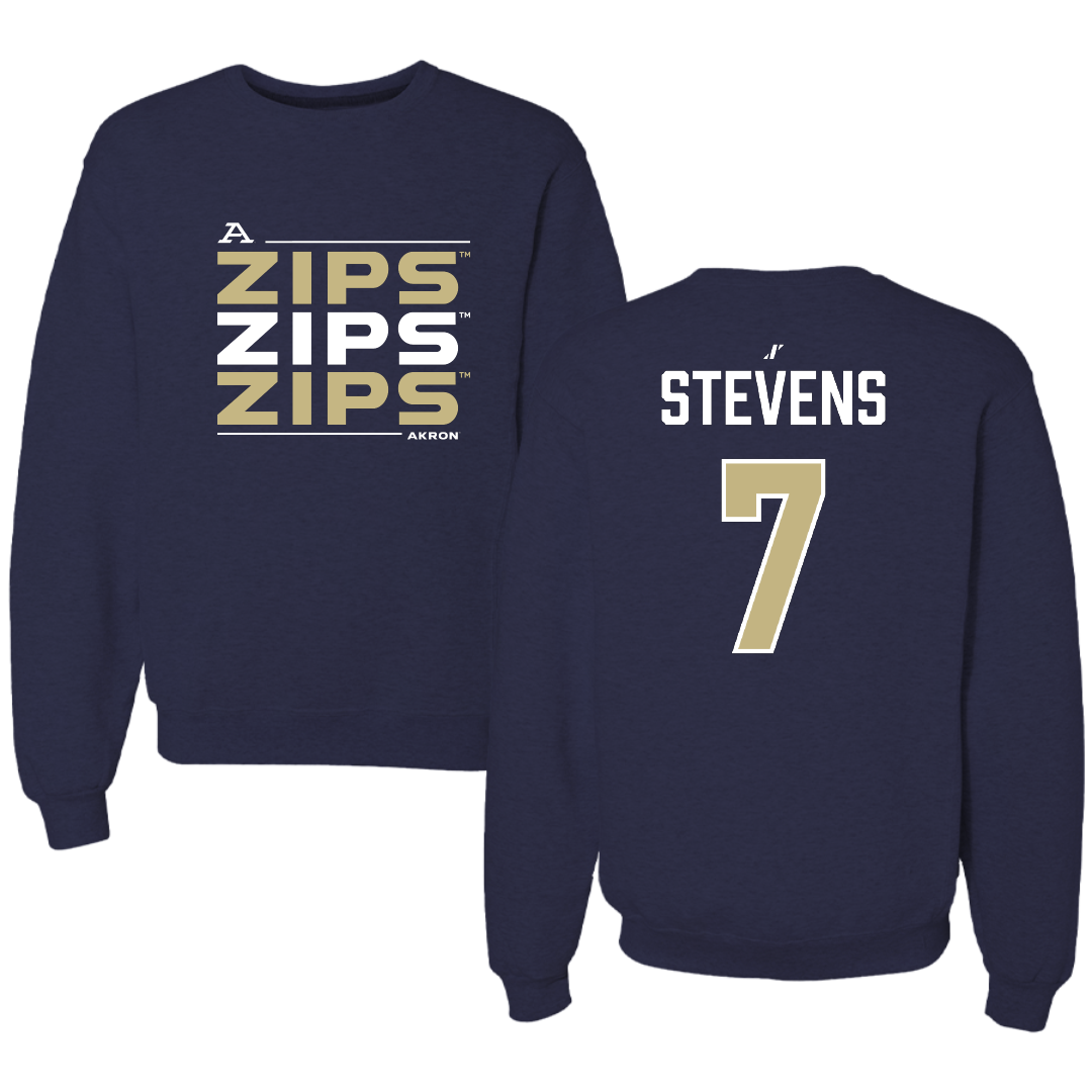 University of Akron Softball Navy General Crewneck - #7 Tiffany Stevens