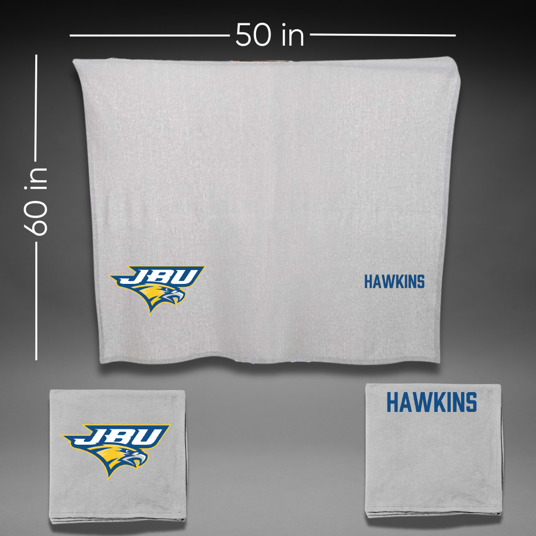 John Brown University Esports Gray Blanket - Kambrie Hawkins