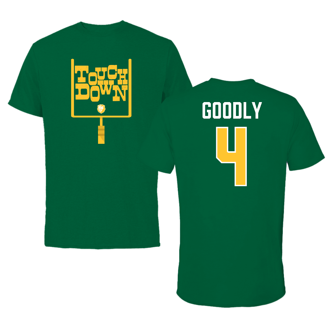 Southeastern Louisiana University Football Green Touchdown Performance Tee - #4 Ian Goodly