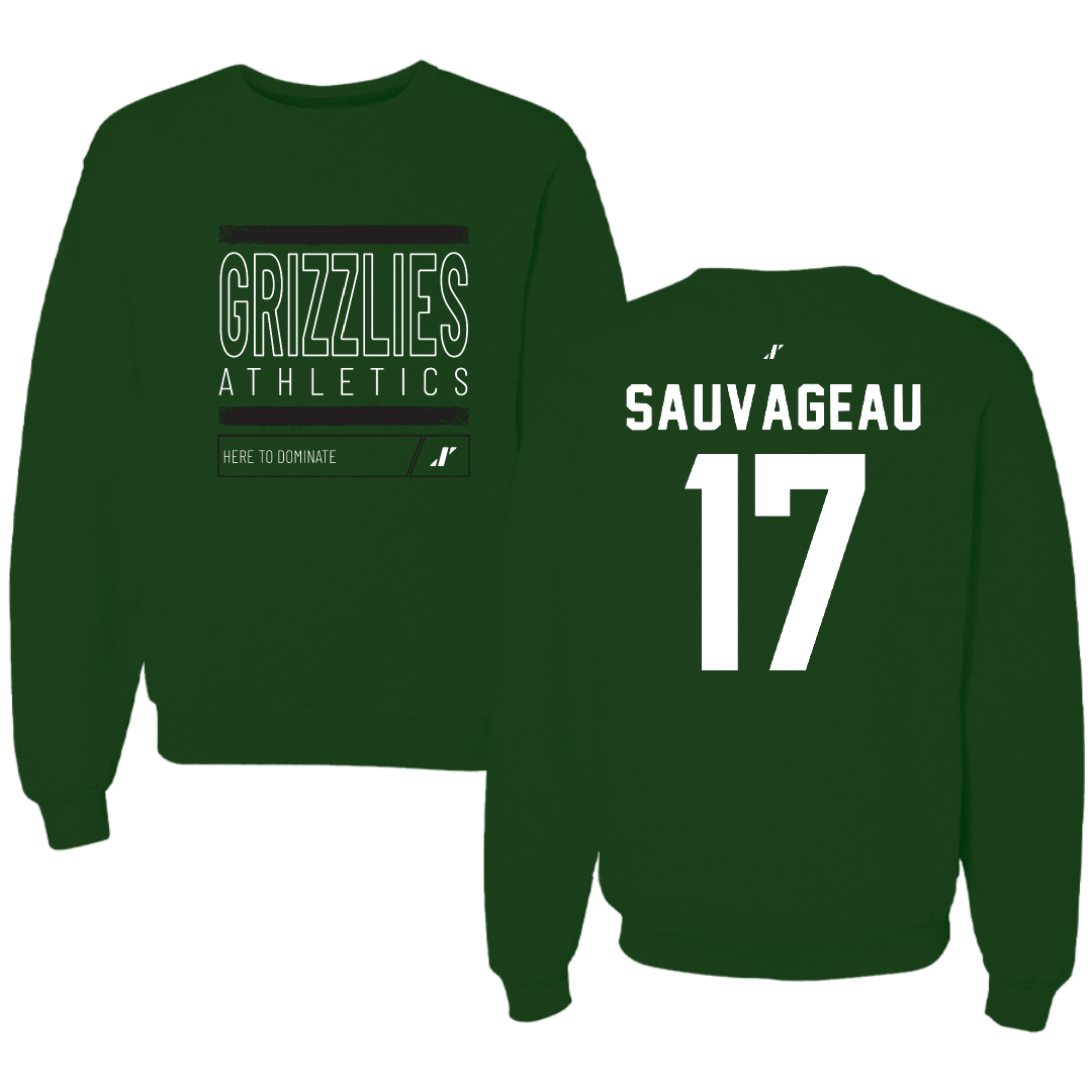 Adams State University Softball Forest Green Dominate Crewneck - #17 Emily Sauvageau