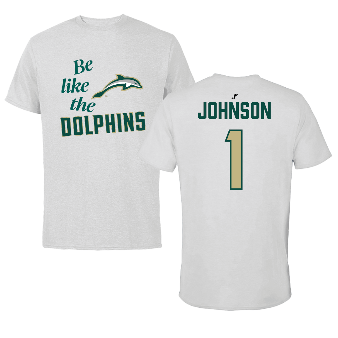 Jacksonville University Softball Light Gray Be Like Us Performance Tee - #1 Karson Johnson